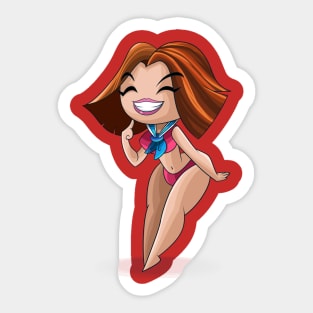 Angela in bikini Sticker